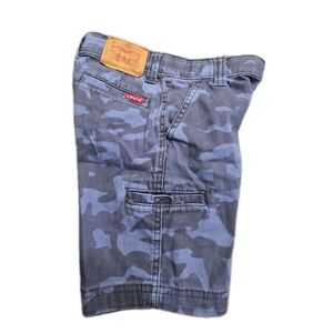 Levi's Youth Boys' Cargo Shorts Blue Camo Size 6